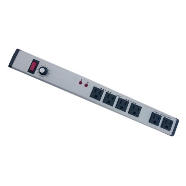 Quality Aluminum Alloy Adjustable Timer Power Outlet PDU Power Bar With Six Way for sale