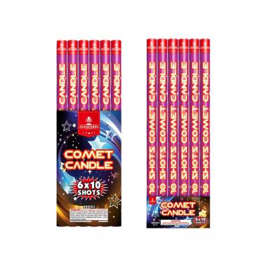 Quality 10 Shots Comet Roman Candle Stick Fireworks 2021 Mandarin Pyrotechnics For for sale