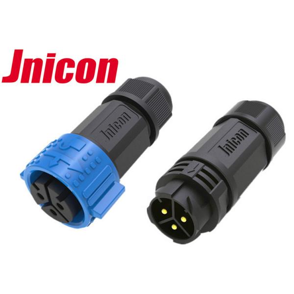 Quality Male Female Waterproof Power Connector 3 Pin Flexible End Seal Design for sale