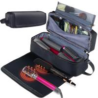 China 2 in 1 Hair Travel Bag with Heat Resistant Mat for Flat Irons Straighteners Curling Iron and Haircare Accessories factory