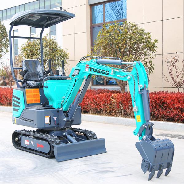 Quality Green 1.2t Diesel Mini Excavator Equipment Earth Moving Machinery for sale