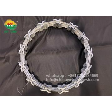Quality Easy Installation Razor Barbed Wire/Hot Dipped Galvanized Razor Wire CBT-60 for sale