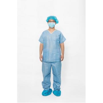 Quality Medicla Disposable Scrub Suits V Neck Weight 35-50 GSM Alcohol - Repellency for sale