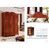 China Classic brown wooden King size bedroom furniture bed factory