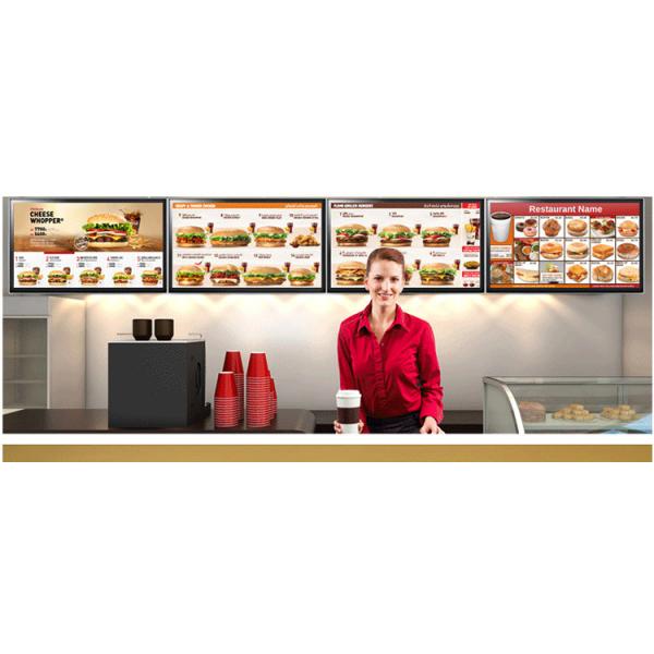 Quality 4mm Bezel 43 Inch Digital Signage Wall Mounted For Restaurant Or Bars for sale