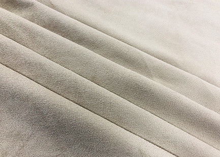Quality 110GSM Microsuede Upholstery Fabric / Recycled Pet Fabric Eco Friendly Oyster for sale