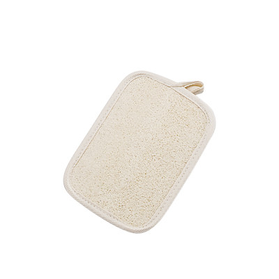China Rectangle Natural Loofah Body Scrubber Pad With Elastic Belt factory