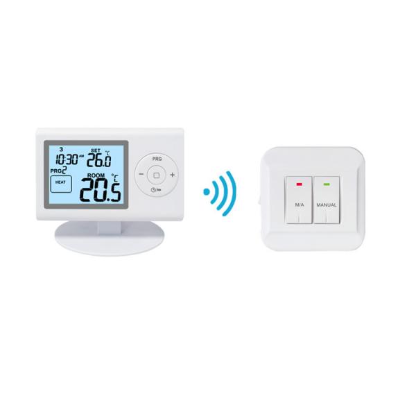 Quality 7 Day Programmable Wireless Room Thermostat 4 sq. inch LCD Display Heating and Cooling System for sale