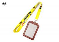 China Leather Card Personalized Badge Holder Lanyard For School ID OEM / ODM factory