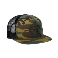 China Camouflage Flat Brim Awesome Trucker Hats For Hip Hop Dance factory