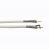China 1000ft OFC White Jacket Tinned Copper Coaxial Cable , Braiding AL Foil Shielded Coaxial Cable factory