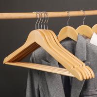 China Eco Friendly Wooden Coat Hangers In Bulk For Clothes Non Slip factory