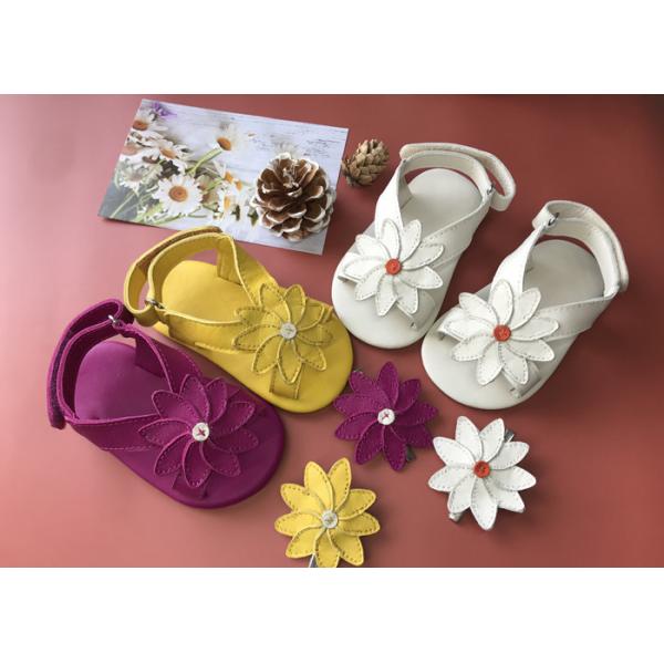 Quality Flower Ornament Leather Baby Walking Shoes for sale