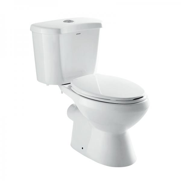 Quality Sanitary Ware Two Piece Toilets , P Tray Ceramic Water Closet for sale