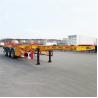 China Payload 100T 40ft Skeleton Trailer Tri Axle Chassis factory