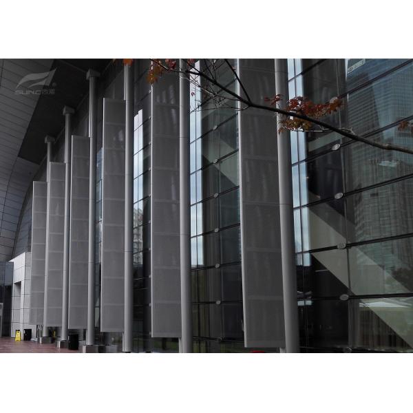 Quality PVDF Coating Louvre Facade System Adjustable Aeroscreen Aluminum Shopping Mall for sale