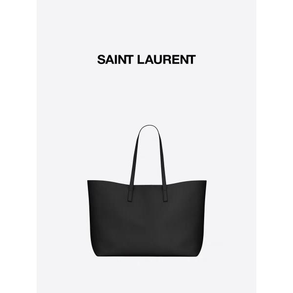 Quality 1.4lb Textured Leather Branded Ladies Handbag Black YSL Calfskin Bag East West for sale