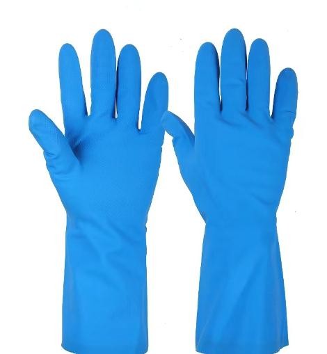 Quality 13 Mil Blue Nitrile Glove Household Cleaning Chemical Resistant Gloves for sale
