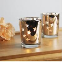 China Star candle holder mercury glass candle holder/jar/cup tealight candle holder for wedding gift factory