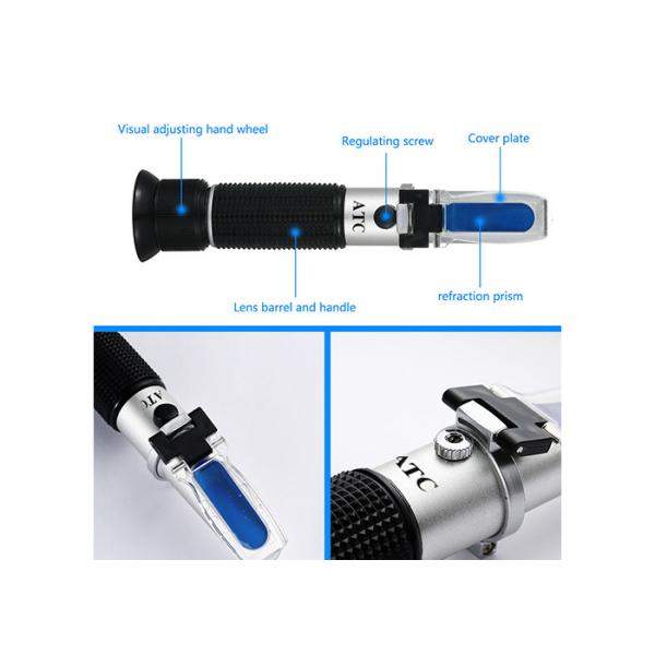 Quality Handheld ATC Portable Refractometer For Food Sodium Chloride 170*15*15mm for sale