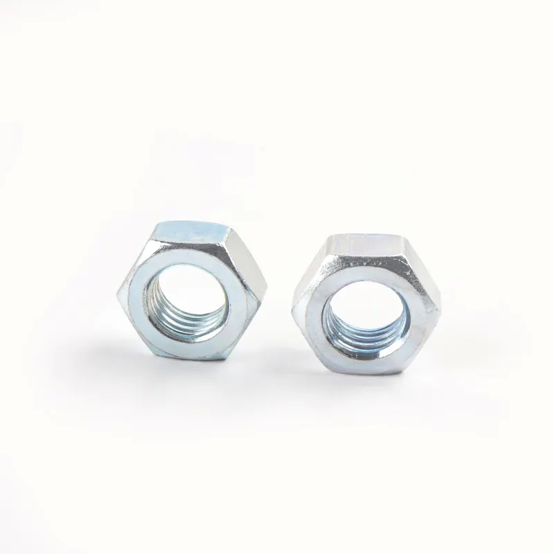 China Din934 Carbon Steel Hex Nuts Metric Thread Zinc Plated Hexagon Head Nuts Steel Fastener factory