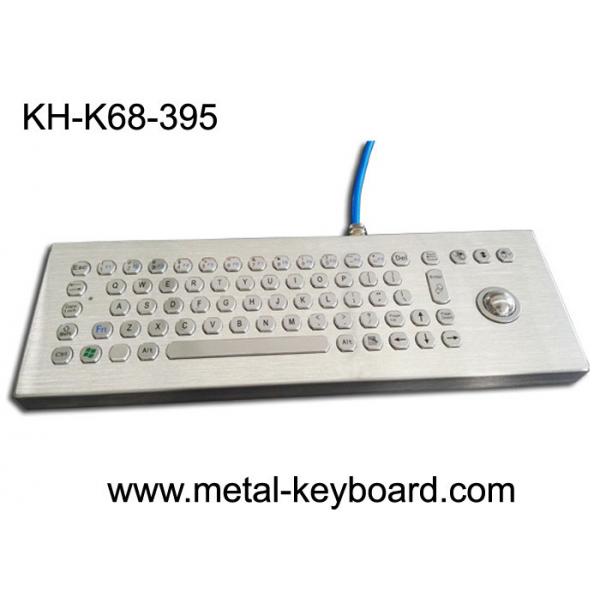 Quality Desktop Industrial Computer Keyboard Stainless Steel Water Proof With Laser Trackball for sale
