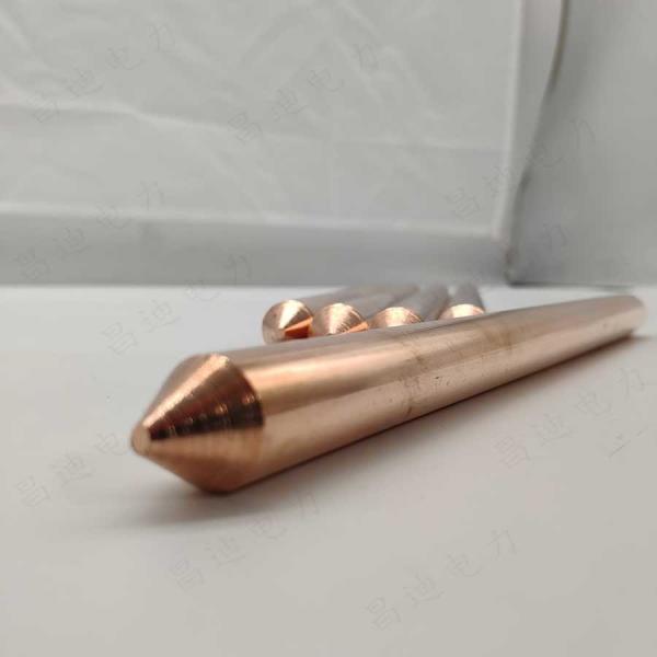 Quality Grounding Connection Pure Copper Earth Rod 16mm 12mm 0.5Ohm M for sale