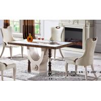 China 6 person rectangular natural marble table hotel dining room furniture factory