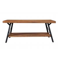 China Metal Legs 43inch Livingroom End Table Rustic Wood Coffee Table 34lb factory
