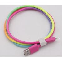 China Data Transfer 1.5m 2m Usb 2.0 To Usb C Cable Quick Charge Rainbow Color factory