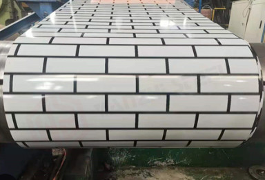 Quality Custom Rustic Pre Painted Steel Coil With Brick Solid Pattern Z60 0.6*1220mm GB/T2518-88 for sale