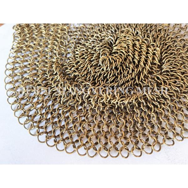 Quality 1.5mm*15mm Welded Chainmail Curtain With Metal Rings For Interior Decoration for sale