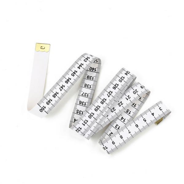 Quality PVC White Metric Measurement Tape , Flexible Tape Measure For Body 152cm Size for sale