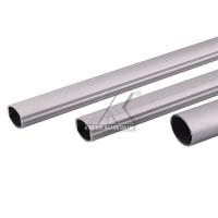 China Metal Extrusion Slotted Aluminium Alloy Tube Profiles Anodized Oval Pipe factory