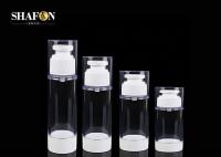 China White AS Airless Cosmetic Bottles 30ml 118MM Height Customized Design factory