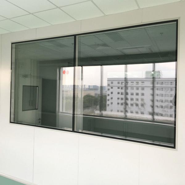 Quality Custom Dust Free Toughened Glass Window Inlined With SS304 Clean Room for sale