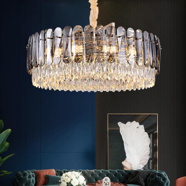 Quality Translucent K9 Crystal Grand Chandelier E14 Hotel Ceiling Light for sale