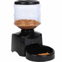 China Capacity 5.5L Automatic Pet Feeder , Pet Food Dispenser Multifunction Black Color factory