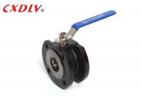 China WCB Carbon Steel Wafer Thin Flanged Ball Valve with Stainless Steel Handle factory