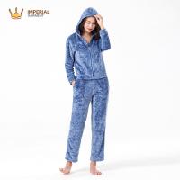 China Women Plus Size Custom Long Trouser Women 100_polyester Luxury Fleece Sleepwere Winter girls sleepwear pajamas for sale