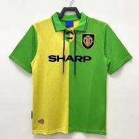 China Yellow Green Retro Soccer Jerseys  Quick Dry Vintage Football Kits 1992-1993 Season factory