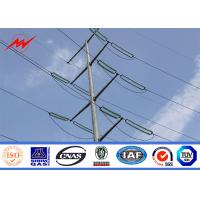 China 10-500kv Electrical Galvanized Steel Pole / durable transmission line poles factory