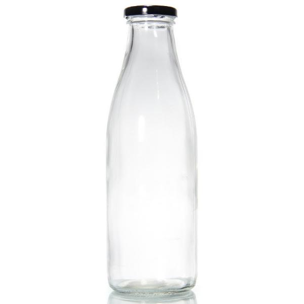 Quality Transparent Glass Milk Containers Chili Sauce Glass Bottle 8oz 12 oz for sale