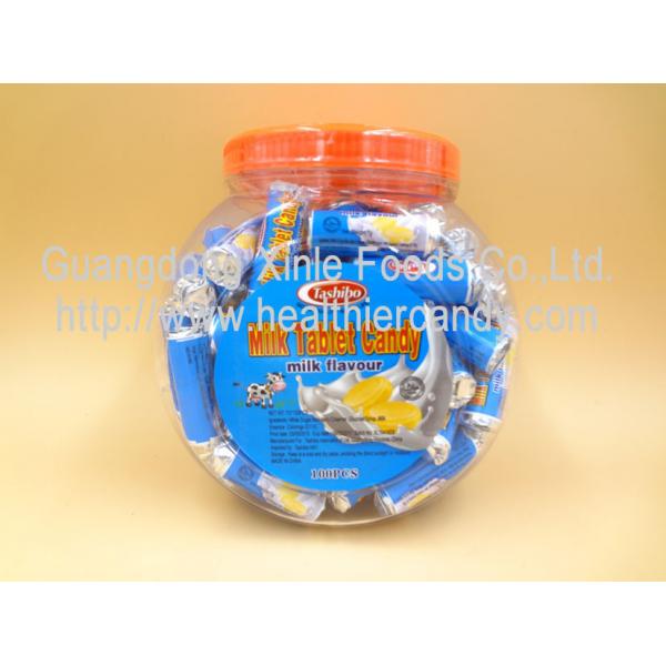 Quality Low Calorie Energy Roll Milk Candy Sugar Tablet Compressed Jar Packed for sale