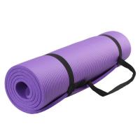 China 10mm,15mm extra thikness anti-slip NBR Yoga Mat with strap factory