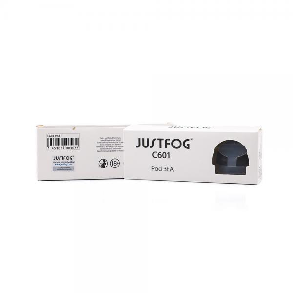 Quality Black Empty Pod Cartridges Justfog C601 1.7ml Atomizer Organic Cotton for sale