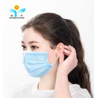 China YIHE 3 Ply 14.5*9.5cm Blue White Disposable Face Mask , Nursing Surgical Flat Face Mask  For Kids factory