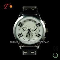 China Fashion PU Leather Strap Quartz Wrist Watch sports watch  for Men factory