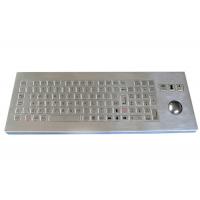 Quality Waterproof Desktop Metal Industrial Keyboard With Trackball 800DPI 101 Keys for sale