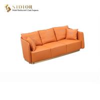 China H Shape Modern Upholstered Sofa 3 Seater Leather Sofas 232cm length factory